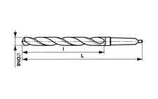 Vrták 221140 HSS s kuželovou stopkou - střední řada