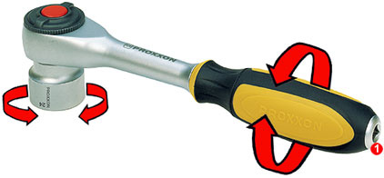 PROXXON 23083 Ráčna 3/8'' rotační