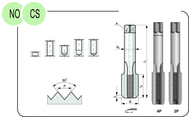 Závitník PN 8/3014 Pancéřový závit NO sadový