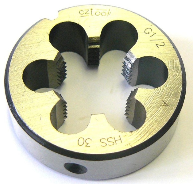 Závitová kruhová čelist G-trubkový závit ČSN 223212 HSS