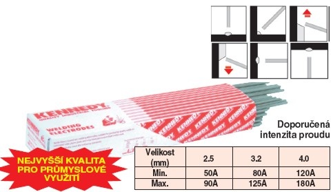 Elektrody pro měkkou ocel 6013 (KEN8915110K, KEN8915120K, KEN8915130K), CROMWELL