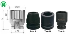 Hlavice metrická 1/2'' rázová, 6-hranná, CROMWELL