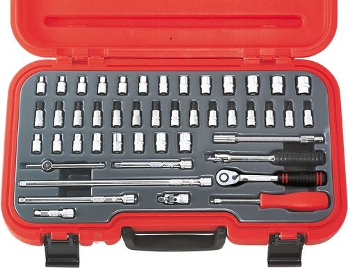 Sada hlavic 1/4'' metrických a palcových, bity šroubovací 46 ks (KEN5824898K), CROMWELL