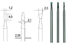 PROXXON 28752  Tvrdokovové frézy - sada 3ks 