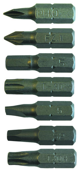 Zástrčné bity 1/4'' délka 25mm, GOLA